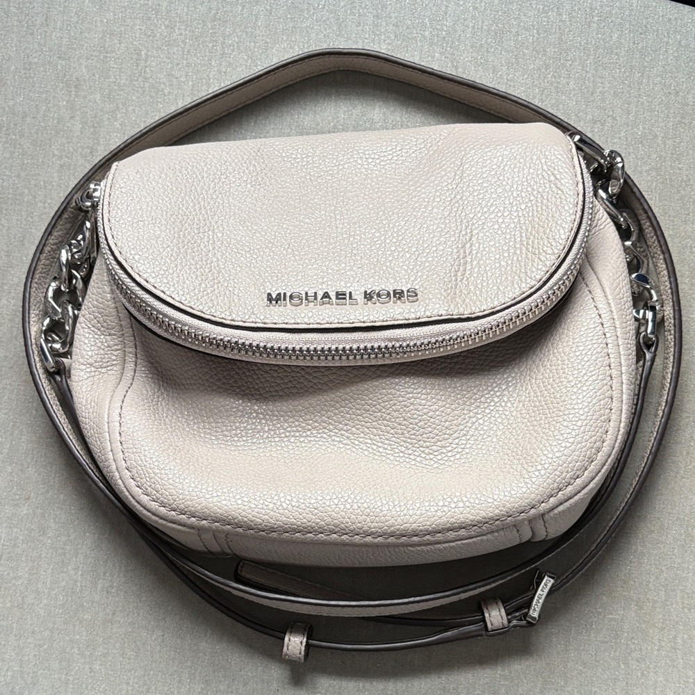 Michael Kors Greige Leather Crossbody Bag